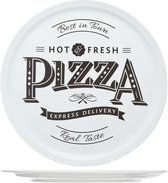 Pizzabord D30cm Hot- Fresh Pizza (set van 6) En Yourkitchen E-kookboek - Heerlijke Smulrecepten