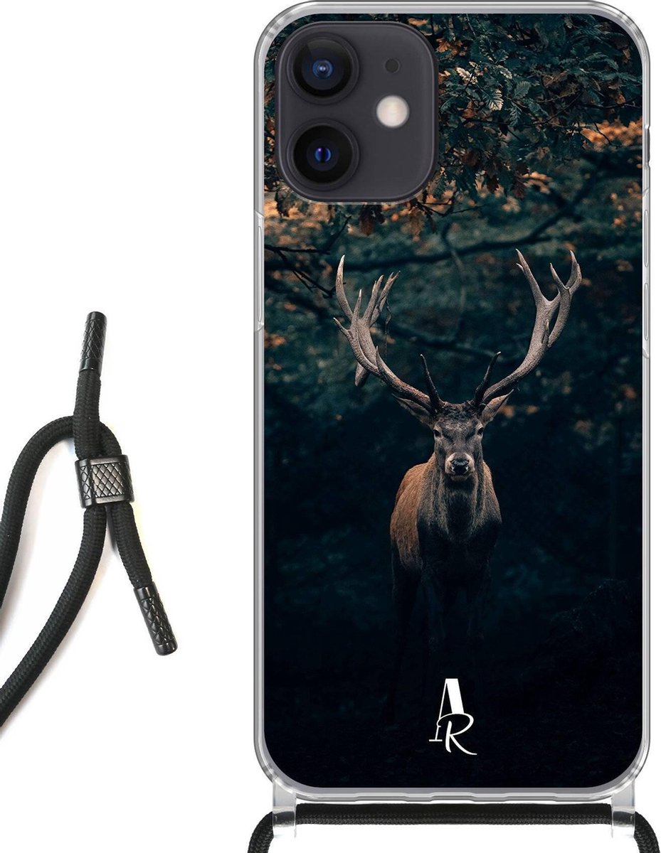 iPhone 12 Mini hoesje met koord - Deer