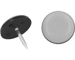 AMIG – Teflon Meubelglijders – Stoelpootbeschermers – Ø32mm – met Spijker – PTFE – 4 stuks – Grijs