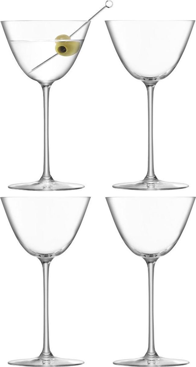 L.S.A. Borough Glas Martini - 195 ml - Set van 4 Stuks