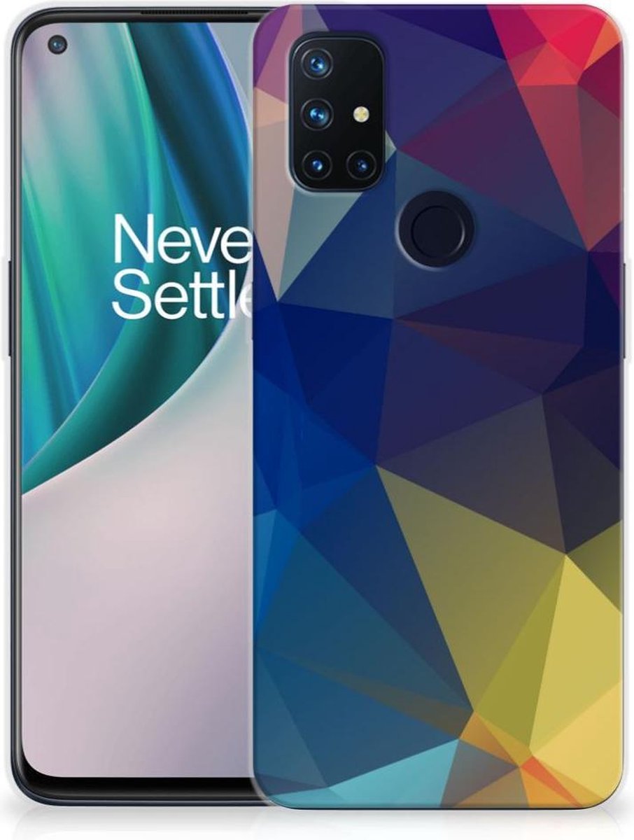 OnePlus Nord N10 5G TPU Hoesje Polygon Dark