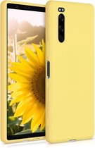 kwmobile telefoonhoesje voor Sony Xperia 5 - Hoesje voor smartphone - Back cover in mat geel