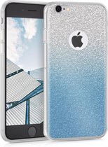 kwmobile telefoonhoesje voor Apple iPhone 6 / 6S - Hoesje voor smartphone in blauw / zilver - Glitter Verloop design