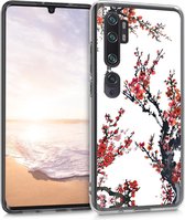 kwmobile telefoonhoesje voor Xiaomi Mi Note 10 / Note 10 Pro - Hoesje voor smartphone in rood / zwart / wit - Chinese Bloemen design