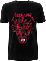 Metallica Heren Tshirt -S- Heart Skull Zwart