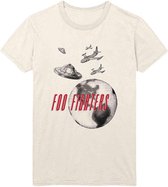 Foo Fighters Heren Tshirt -M- UFO Planes Creme