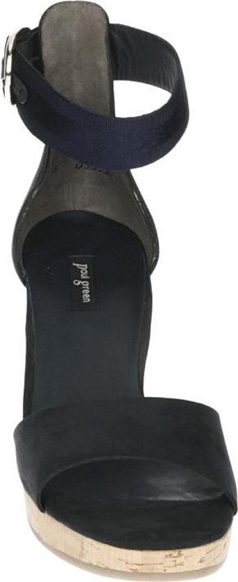 Paul Green 7484 - Volwassenen Sandalen met hakDames Sandalen - Kleur: Blauw  - Maat: 39 | bol.com