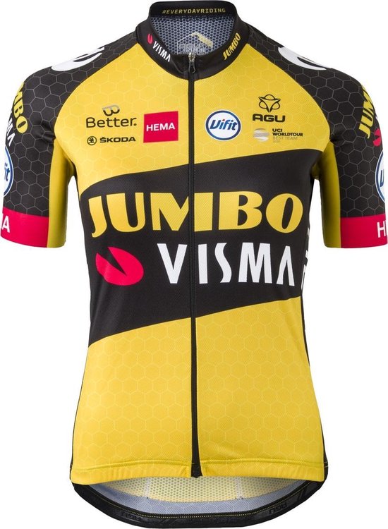 AGU Replica Fietsshirt Team Jumbo Visma Dames 2021 - Geel