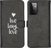 iMoshion Design Softcase Book Case Samsung Galaxy A72 hoesje - Live Laugh Love