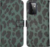iMoshion Design Softcase Book Case Samsung Galaxy A72 hoesje - Green Leopard
