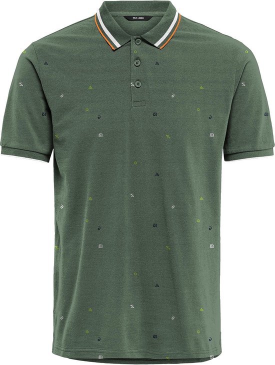 ONLY & SONS ONSKRIS LIFE SLIM SS AOP POLO Heren Polo