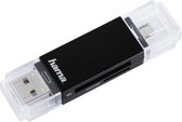 Hama USB-2.0-OTG-kaartlezer "Basic", SD/microSD, zwart