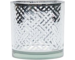 Riviera Maison Yacht Club Hurricane M silver - Glas - Zilver - 15.0x15.0x15.0 cm