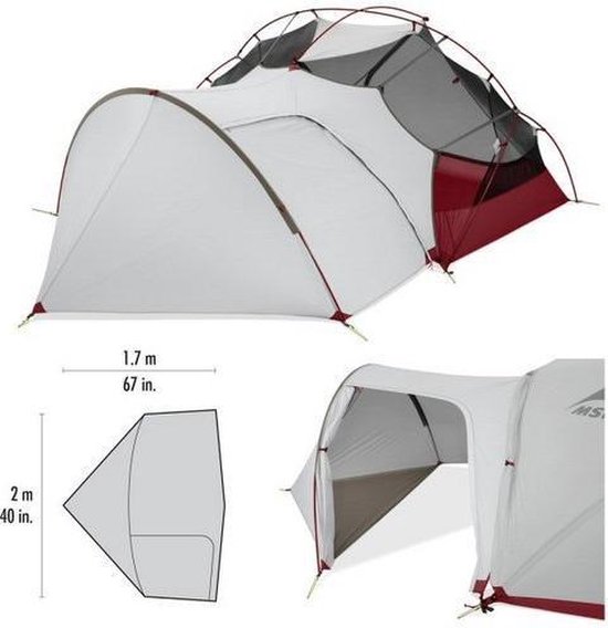 MSR Gear Shed V2 Tent, grijs/rood | bol.com