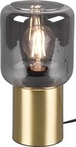 LED Tafellamp - Tafelverlichting - Torna Nikos - E27 Fitting - Rond - Mat Goud - Aluminium