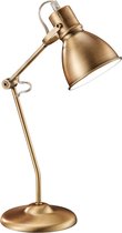 LED Tafellamp - Tafelverlichting - Torna Jesper - E14 Fitting - Rond - Oud Brons - Aluminium