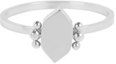 Ring Modern Hexagon Shiny Steel