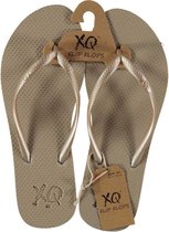 Xq Footwear Teenslippers Plain Dames Polyester Beige Maat 39