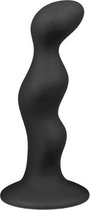 Geribbelde zwarte siliconen dildo - Dildo - Dildo Anaal - Zwart - Discreet verpakt en bezorgd