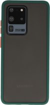 Hoesje Geschikt voor de Samsung Galaxy S20 Ultra - Hard Case Backcover Telefoonhoesje - Donker Groen