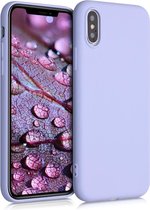 kwmobile telefoonhoesje voor Apple iPhone XS - Hoesje voor smartphone - Back cover in pastel-lavendel