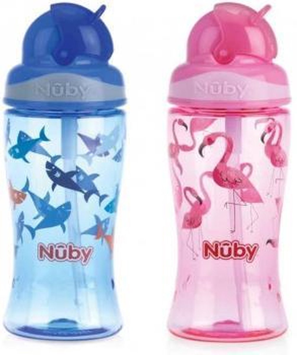 Goedkoopste Nuby Flip-it Beker Uit Tritan 360ml roze 3jaar