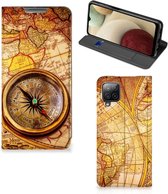 Magnet Case Geschikt voor Samsung Galaxy A12 Smart Cover Hoesje Kompas