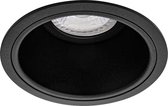 Spot Armatuur GU10 - Primux Minko Pro - Inbouw Rond - Mat Zwart - Aluminium - Verdiept - Ø90mm