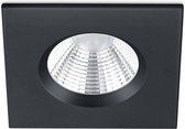 LED Spot - Inbouwspot - Trinon Zagrona - 5W - Waterdicht IP65 - Dimbaar - Warm Wit 3000K - Mat Zwart - Aluminium - Vierkant