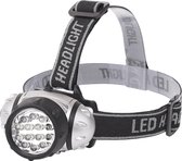LED Hoofdlamp - Igna Heady - Waterdicht - 35 Meter - Kantelbaar - 14 LED's - 1W - Zilver | Vervangt 8W