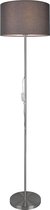 LED Vloerlamp - Trinon Candimo - E27 Fitting - Rond - Mat Nikkel - Aluminium