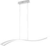 LED Hanglamp - Trinon Salerna - 35W - Natuurlijk Wit 4000K - Rechthoek - Mat Wit - Aluminium
