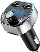bluetooth transmitter - HCy Bluetooth FM-zender - handsfree - auto-adapter met dubbele USB-aansluitingen -  lezen micro-SD-kaart voor iOS en Android Bluetooth-apparaten