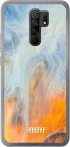 Xiaomi Redmi 9 Hoesje Transparant TPU Case - Fire Against Water #ffffff