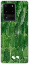 Samsung Galaxy S20 Ultra Hoesje Transparant TPU Case - Green Scales #ffffff