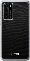 Huawei P40 Hoesje Transparant TPU Case - Black Beach #ffffff