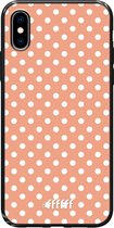 iPhone X Hoesje TPU Case - Peachy Dots #ffffff