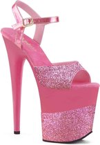 Pleaser Sandaal met enkelband, Paaldans schoenen -35 Shoes- FLAMINGO-809-2G Paaldans schoenen Roze