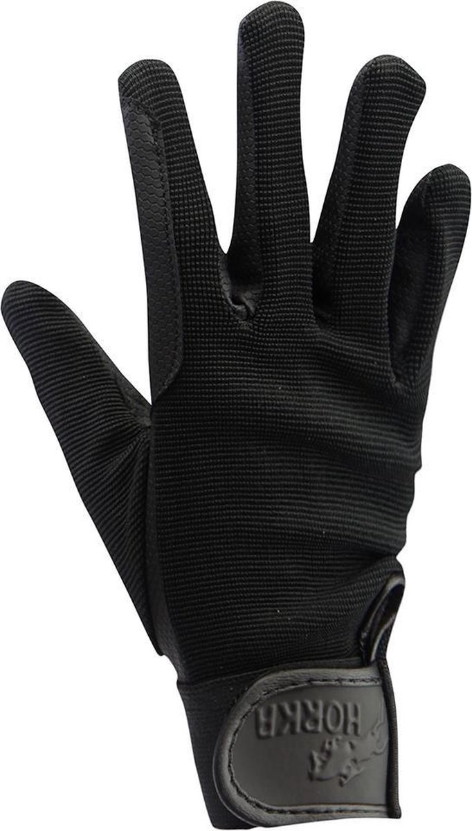 Paardrijhandschoenen Cotton Serino Gloves Zwart - maat 10