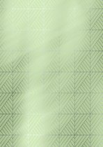 Cadeaupapier Groen met Grafische vormen- Breedte 40 cm - 100m lang