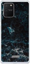 Samsung Galaxy S10 Lite Hoesje Transparant TPU Case - Dark Blue Marble #ffffff