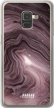 Samsung Galaxy A8 (2018) Hoesje Transparant TPU Case - Purple Marble #ffffff