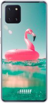 Samsung Galaxy Note 10 Lite Hoesje Transparant TPU Case - Flamingo Floaty #ffffff