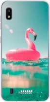 Samsung Galaxy A10 Hoesje Transparant TPU Case - Flamingo Floaty #ffffff