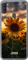 Samsung Galaxy A11 Hoesje Transparant TPU Case - Sunset Sunflower #ffffff