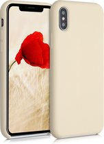 kwmobile telefoonhoesje voor Apple iPhone X - Hoesje met siliconen coating - Smartphone case in zoet glazuur