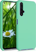 kwmobile telefoonhoesje voor Huawei Nova 5T - Hoesje met siliconen coating - Smartphone case in pepermuntgroen