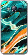 6F hoesje - geschikt voor Samsung Galaxy J3 (2016) -  Transparant TPU Case - Fresh Waves #ffffff