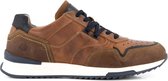 NoGRZ R.Mills - Leren Herensneakers - Veterschoenen - Cognac Bruin Leer - Maat 42