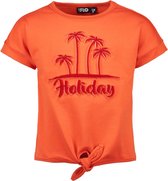 Like Flo Meisjes sweaters Like Flo Flo girls lt sweat knotted ss orange 134